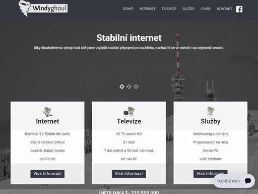 windyghoul s.r.o. - internetové připojení na sedlčansku