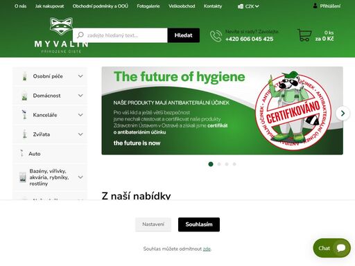 probiotické připravky, gely na ruce a vše v souladu s přírodou.