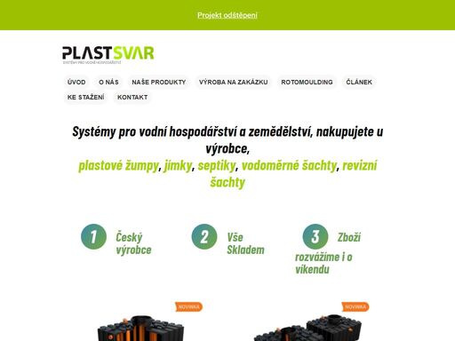 vyrábí a prodává plastové a betonové nádrže, žumpy, jímky, septiky, vodoměrné šachty, revizní šachty, a další výrobky.