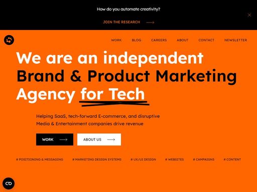helping saas, tech-forward e-commerce, disruptive media & entertainment companies and other tech companies drive revenue.