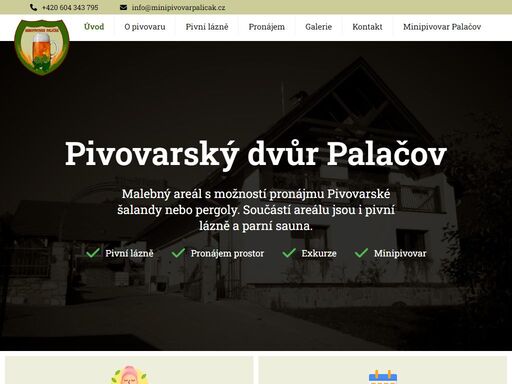 objevte malebný areál s možností pronájmu pivovarské šalandy nebo pergoly. součástí areálu jsou i pivní lázně a parní sauna.