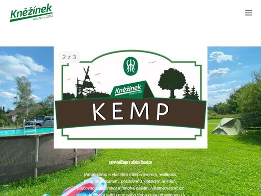 kemp kněžínek v jižních čechách (auto) kemp s vlastním minipivovarem, wellness, hospodou, kurtem, posilovnou, dětským hřištěm, půjčovnou elektrokol a mnoha  ...