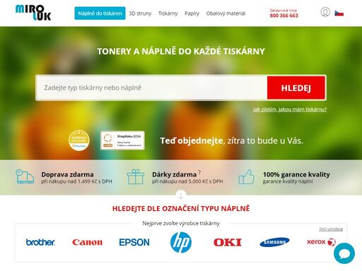 největší specializovaný prodejce v čr. tonery pro všechny tiskárny. náplně do tiskáren druhý den u vás!