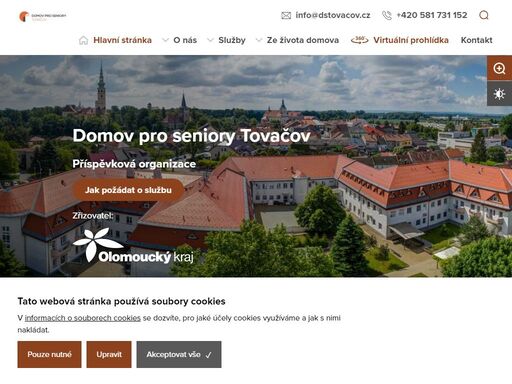 domov pro seniory tovačov je příspěvkovou organizací olomouckého kraje, která poskytuje sociální službu domov pro seniory a domov se zvláštním režimem.