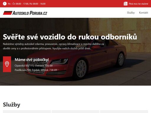 výměna a oprava čelního skla zdarma! s pojišťovnou vše vyřídíme. profesionální přístup. rychlá oprava. nabízíme i pneuservis, opravu klimatizace a další!