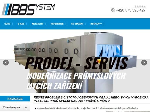 prodej - servis - modernizace průmyslových
mycích zařízení