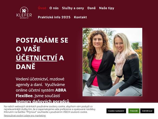 vedení účetnictví, mzdové agendy a daní. využíváme online účetní systém abra flexibee. pro naše klienty jsme kdykoliv k dispozici.