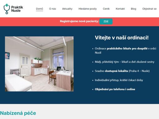 vítáme vás na stránkách praktik nusle, kde se zaměřujeme na poskytování komplexní zdravotní péče pro dospělé. navštivte nás a zjistěte, jak můžeme podpořit vaše zdraví.