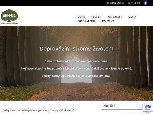 jsem profesion?ln? stromolezec na voln? noze.
moj? specializac? je rez stromu a k?cen? drevin vcetne rizikov?ho k?cen? u objektu.
slu?by poskytuji v praze, stredocesk?m a jihocesk?m kraji.