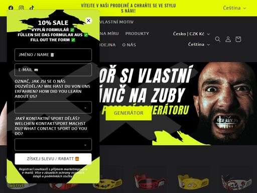 chrániče na zuby s vlastním motivem a dokonalou ochranou. ideální pro bojové sporty, hokej i rugby. vysoká kvalita, rychlé dodání. na míru i tvarovací. objednejte ještě dnes!