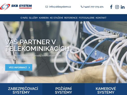 společnost zajišťujíčí elektromontážní práce, prodej telekomunikační techniky a služeb.