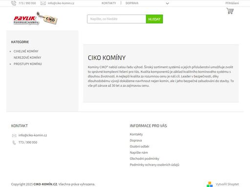 ciko komíny. komíny ciko® nabízí celou řadu výhod. široký sortiment systémů a jejich příslušenství umožňuje zvolit to správné komplexní řešení pro vás. kvalita komponentů je základ kvalitního komínového systému s dlouhou životností. a nejlepší kvalita za rozumnou cenu je náš cíl. leader v bezpečnosti, díky…