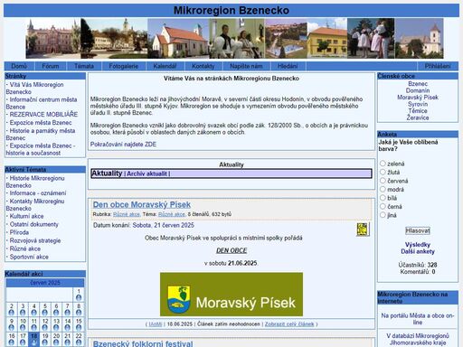 oficiální webové stránky mikroregionu bzenecko. obsahují důležité informace pro turisty, obyvatele regionu a obce.