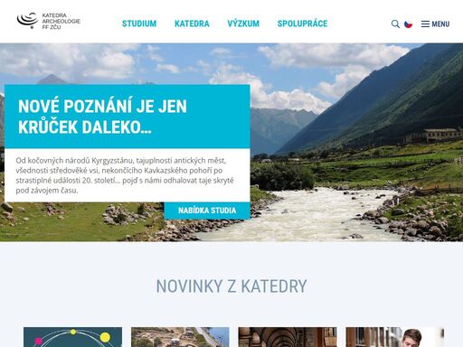 webové stránky katedry archeologie západočeské univerzity