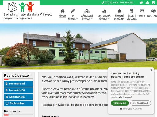základní škola a mateoská škola vrhaveč - informace pro rodiče i žáky