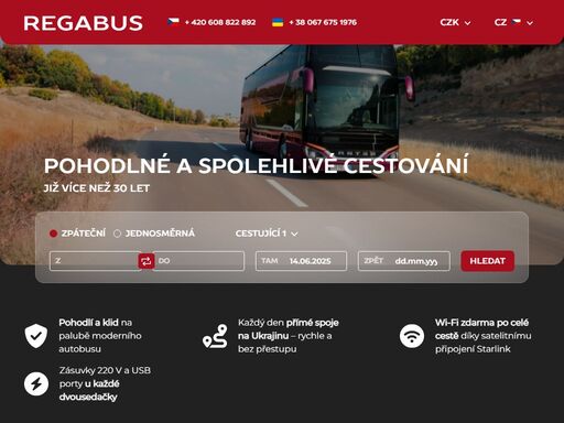 autobusová doprava mezi českou republikou a ukrajinou. slavíme již 30 let na trhu. rychlá a snadná online rezervace jízdenek. rezervujte nyní za výhodné ceny. 