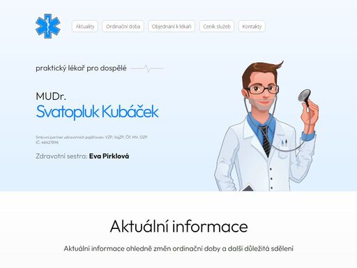 mudr. svatopluk kubáček, kubáček, lékař, hanušovice, zdravotnictví,  mudr. svatopluk kubáček - praktický lékař pro dospělé, 
smluvní partner zdravotních pojišťoven: vzp, vojzp, čp, mv, ozp