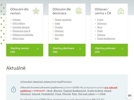 objednejte se online na očkování v 22 očkovacích centrech v čr, na konkrétní hodinu bez čekání.  očkování, předcestovní konzultace i doplňkový sortiment. bezpečná cesta začíná u nás.