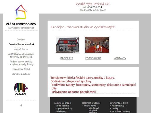 prodejna - tónovací studio ve vysokém mýtě