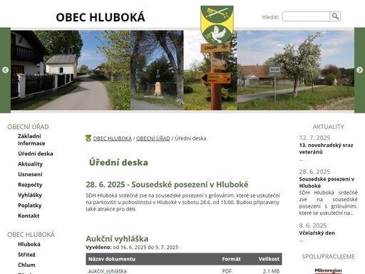 obec hluboká