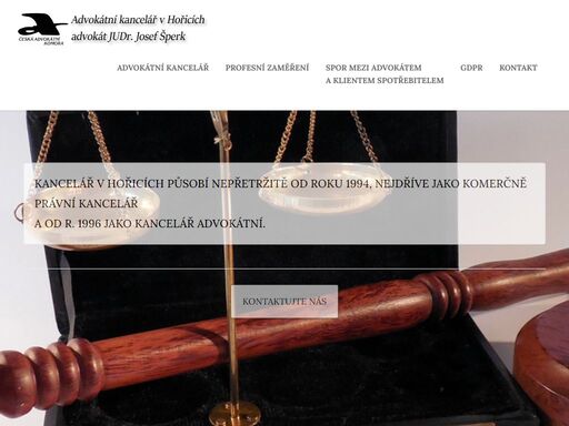 advokátní kancelář v hořicích. advokát  judr. josef šperk - právní služby s profesním zaměřením zejména na právo obchodní, občanské, zemědělské