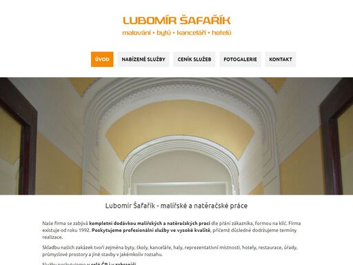lubomír šafařík malířské a natěračské práce, malíř pokojů pardubice  