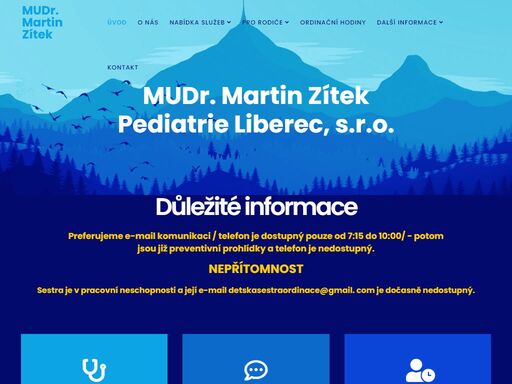 mudr. martin zítek působí jako pediatr v městě liberec. nabízí komplexní vyšetření pro děti a mládež.
