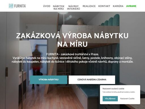 zakázková výroba nábytku na míru v praze. kompletní servis na klíč – od návrhu, přes výrobu a stavební úpravy až po montáž a servis interieru.