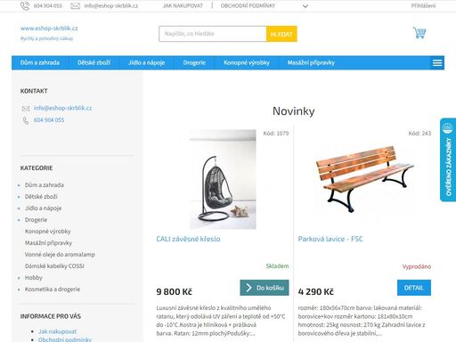 vítejte v našem obchodě. 