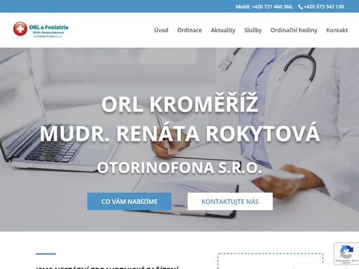 jsme nestátní zdravotnické zařízení foniatrie a orl kroměříž - mudr. renáta rokytová.