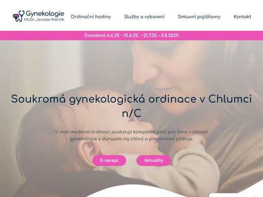 soukromá gynekologická ordinace v chlumci nad cidlinou.