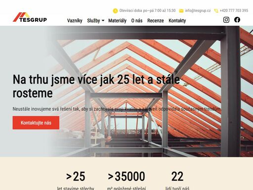 výroba vazníků, klempířské, pokrývačské práce, řezivo a vlastní doprava. střechy jsou naší vášní a tradicí více než 25 let specializace na realizace střech s tradicí. výrobci příhradových vazníků více než 13 let! specializace na projekt a realizaci střech nám dává vysokou míru zkušeností a profesionality s perfektními výsledky.