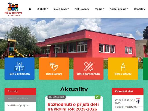 mateřská škola, lanškroun, wolkerova 85, okres ústí nad orlicí