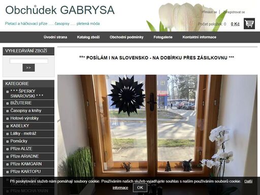 prodej vlny a příze yarnart a pletené módy