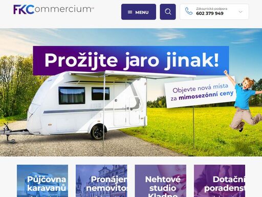 pronájem karavanů v kladně a středočeském kraji, pronájem nemovitostí, nehtové studio a dotační poradenství.