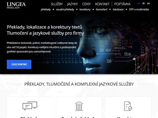 profesionální a komplexní jazykové služby v rámci evropských a hlavních světových jazyků od překladu a specializovaných korektur až po grafické zpracování.