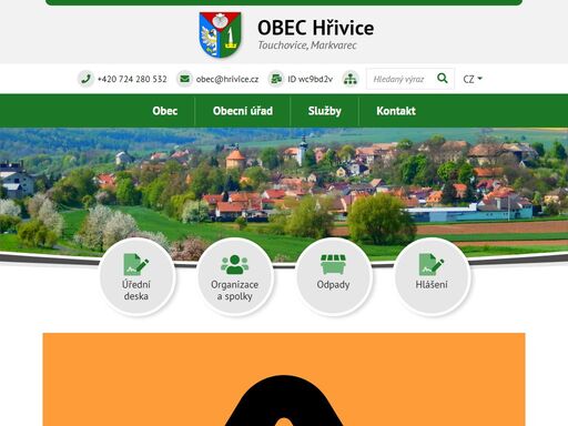 oficiální stránky obce hřivice