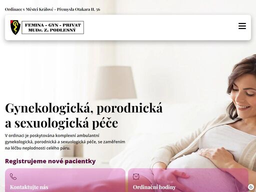 v ordinaci je poskytována komplexní ambulantní gynekologická, porodnická a sexuologická péče, se zaměřením na léčbu neplodnosti celého páru.