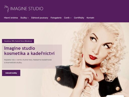 naše studio imagine nabízí služby: kosmetika kutná hora, kadeřnictví kutná hora. najdete nás v centru města kutná hora.
