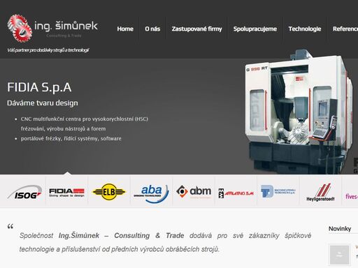 společnost ing.šimůnek – consulting & trade dodává špičkové technologie a příslušenství od předních výrobců obráběcích strojů. výroba a ostření nástrojů, cnc centra, cnc brusky, manuální ostřičky, ostřičky vrtáků, soustruhy a další.