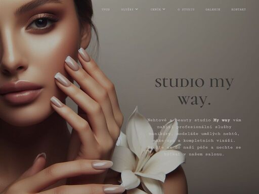nehtové a beauty studio my way vám nabízí profesionální služby manikúry, modeláže umělých nehtů, make-upu a kompletních vizáží. svěřte se do naší péče a nechte se hýčkat v našem salonu.
