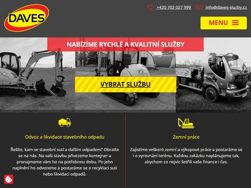 zajistíme výkopové práce, dopravu a v případě potřeby koordinujeme práci i s více firmami.
