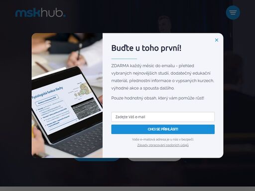 buďte profesionálem poskytujícím výjimečnou péči, která funguje naše kurzy mise msk hub       
buďte profesionálem poskytujícím výjimečnou péči, která funguje naše kurzy mise msk hub      vzdělání učíme přemýšlet a klinicky uvažovat  kvalita informace ověřené evidencí i klinickou praxí