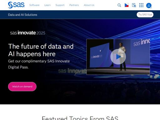 sas is the leader in analytics. through innovative analytics, artificial intelligence and data management software and services, sas helps turn your data into better decisions.