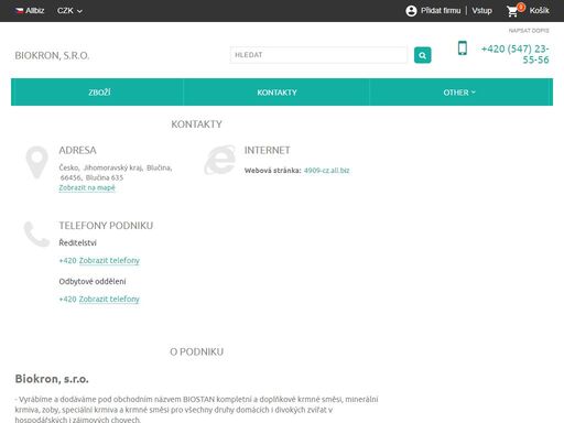 kompletní nabídka zboží a služeb společnosti biokron, s.r.o.. kompletní informace o biokron, s.r.o. ? blučina (česko).