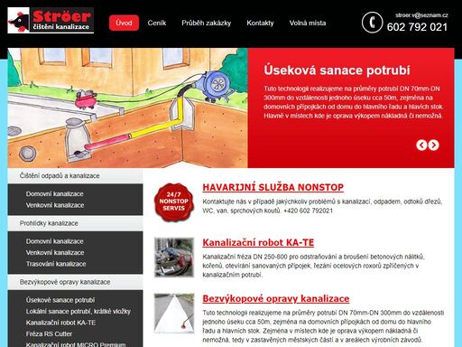 provádíme čištění odpadů, čištění kanalizací, opravy kanalizací, prohlídky kanalizací. k dispozici je vám také naše nonstop havarijní služba v brně a okolí. spolehněte se na odborníky na čistění odpadů a kanalizací, obraťte se na ströer kanalizace.