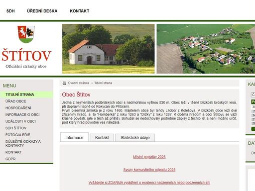 oficiální stránky obce štítov