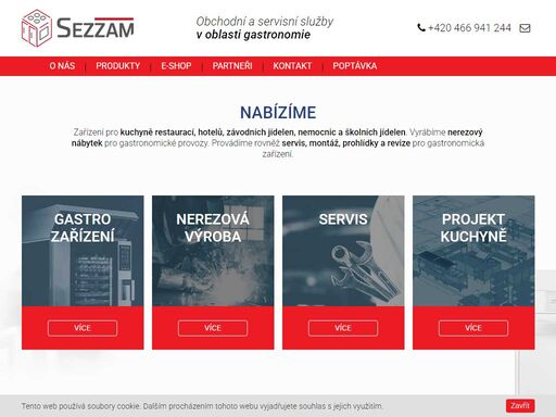 obchodní a servisní služby v oblasti gastronomie