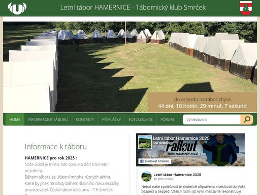 letní tábor hamernice,  tábornická unie smrček