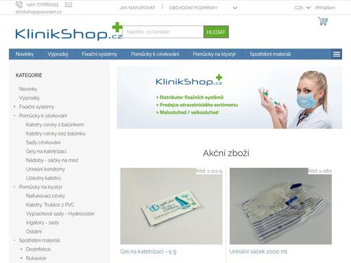 vítejte v našem obchodě klinikshop.cz. na českém trhu jsme od roku 2011.
od sprna 2023 - je provozovatelem obchodu mirbil cz, s.r.o. - realizujeme maloobchod.(neplátce dph)
společnost bilson trade s.r.o. - realizuje velkoobchodní prodej
hlavním cílem, naše specializace:•    prodej spotřebního zdravotnického…